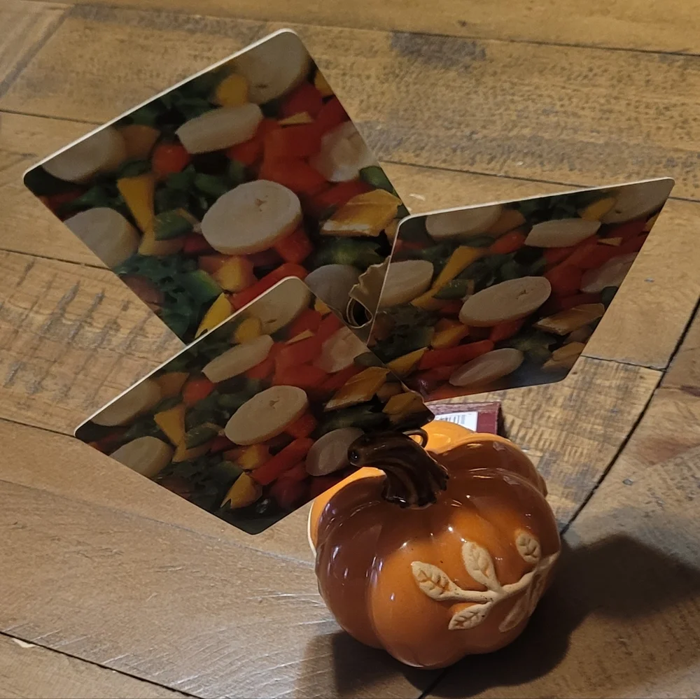 Orange Ceramic Fall Pumpkin Photo Clip Holder From Target, Orange And Gold
